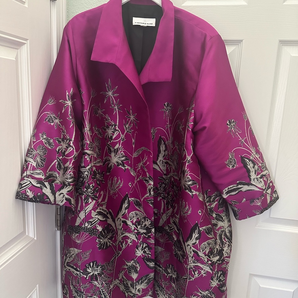Caroline Rose Jacquard jacket used like new, size 3X